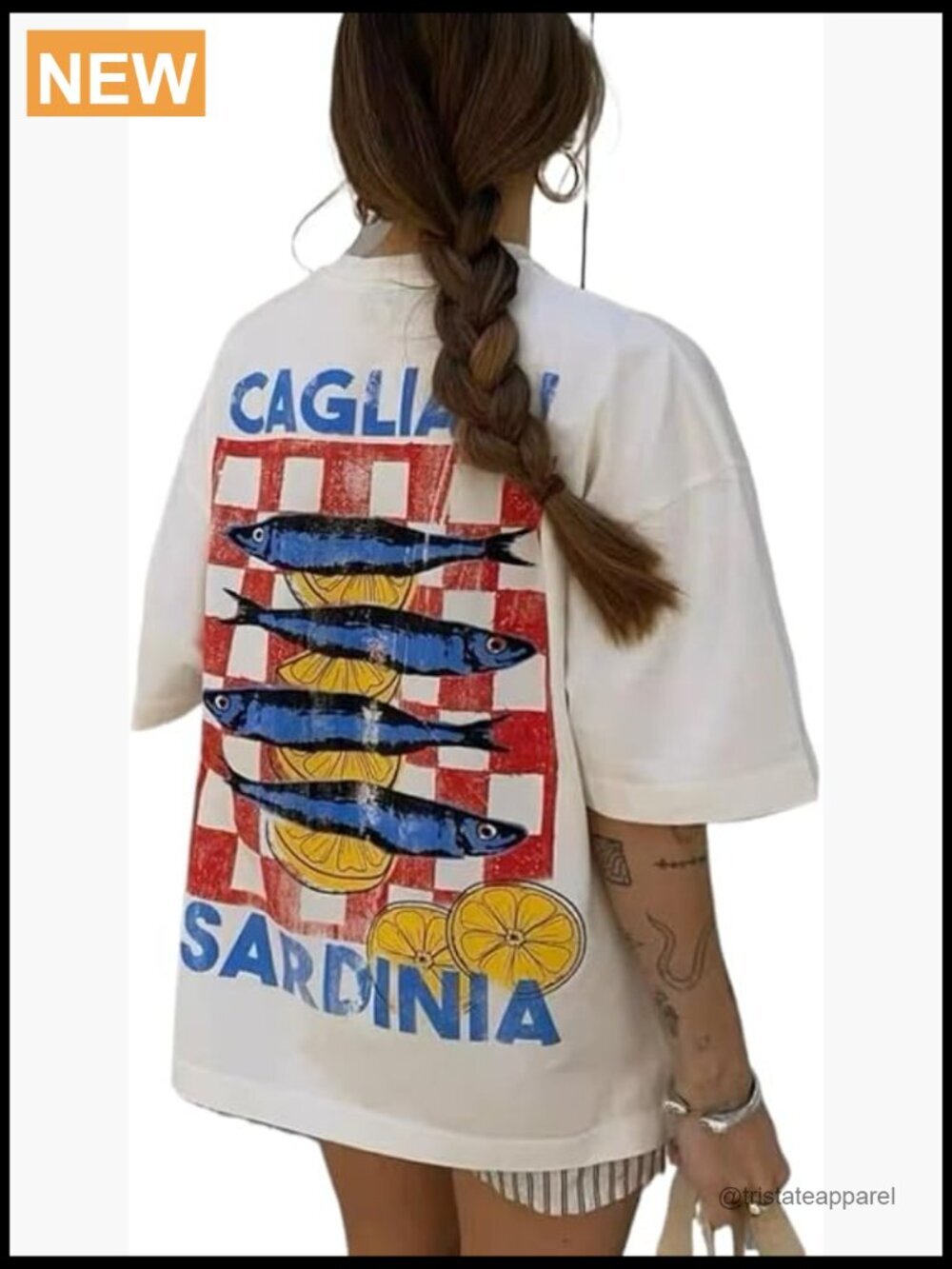 Oversized Graphic Tee Y2K Short Sleeve Floral Coastal Top